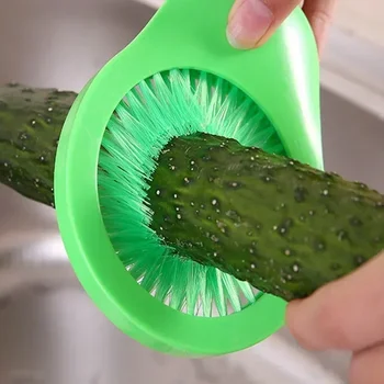 1pc Kitchen Portable Tools Washing Fruit and Vegetable Cleaner Colorful Corn Husk Brush Home Plastic Vegetable Washing Tools