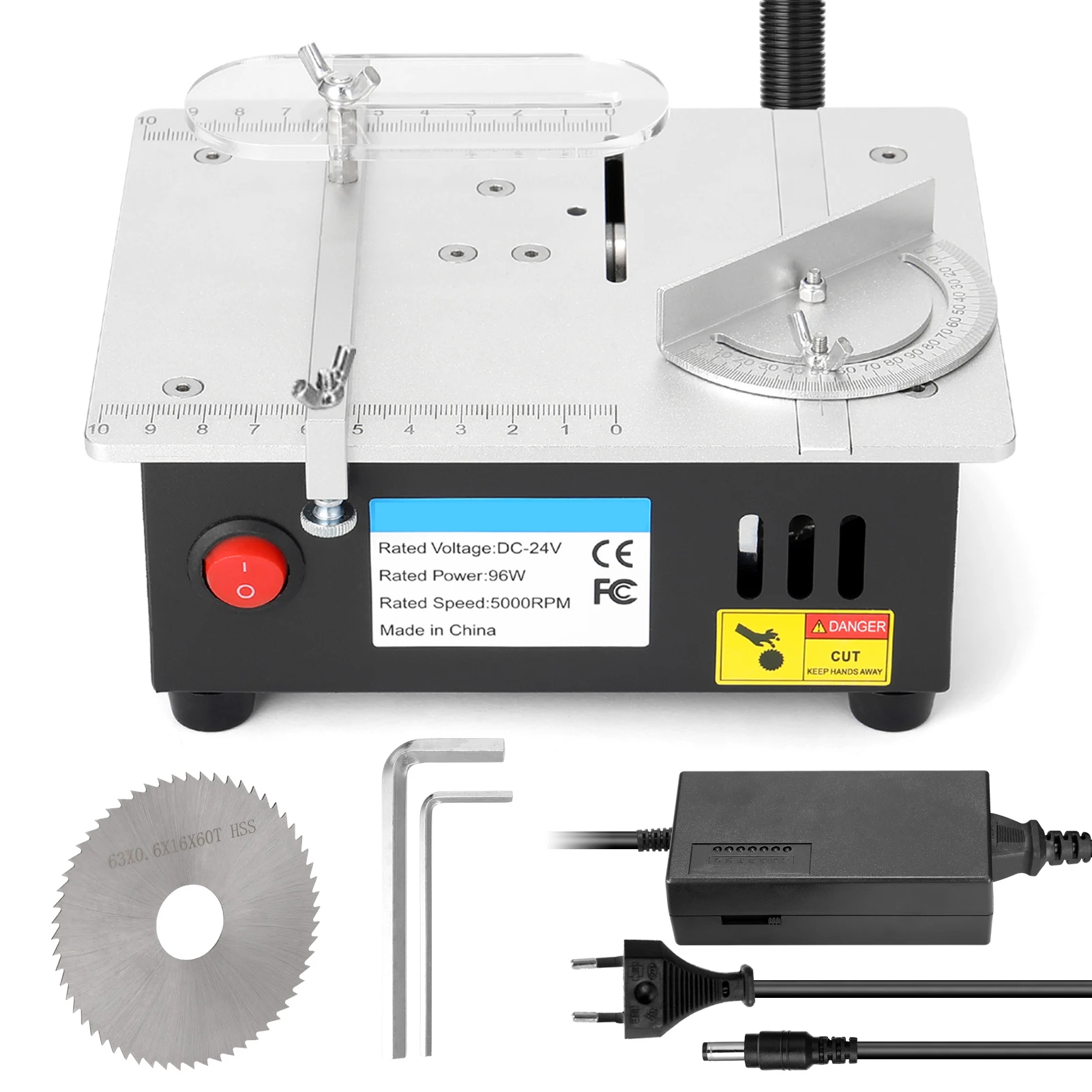 5000RPM-Mini-Electric-Table-Saw-7-Speed-96W-Household-Bench-Saw-DIY ...