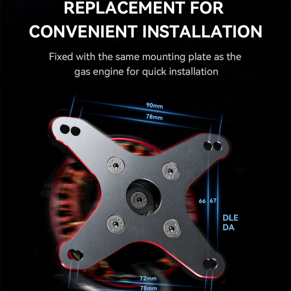 T-MOTOR Brushless Motor AM850 Combo (AM850 Motor+AM216A ESC+AMZ 23x10 Prop+4x75mm Aluminum column) for 80-89" 3D Planes thumbnail 3
