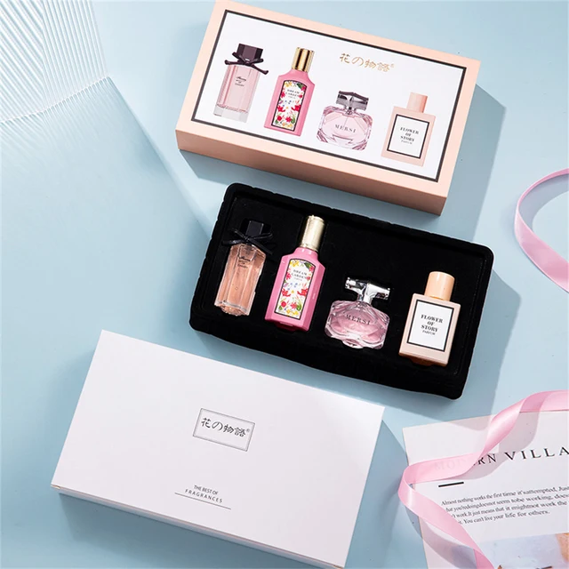 Profumo di marca Confezione regalo da donna Set da quattro pezzi Pianta Profumo floreale Feromone Fragranza duratura Esaguda il fascino femminile духи жleti.... 4