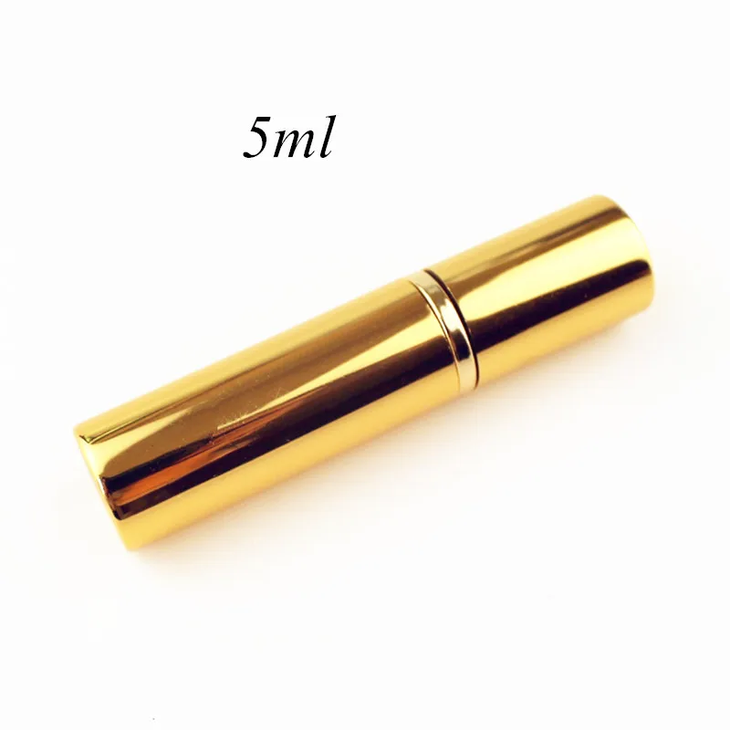 Compact Refillable Perfume Spray Bottle with Aluminum Case, 5ml - 10ml Capacity