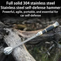 304 Stainless Steel Sleeve Hammer Outdoor Self-defense Hammers Portable Multipurpose Car Mounted Window Breaking Survival Tools 1