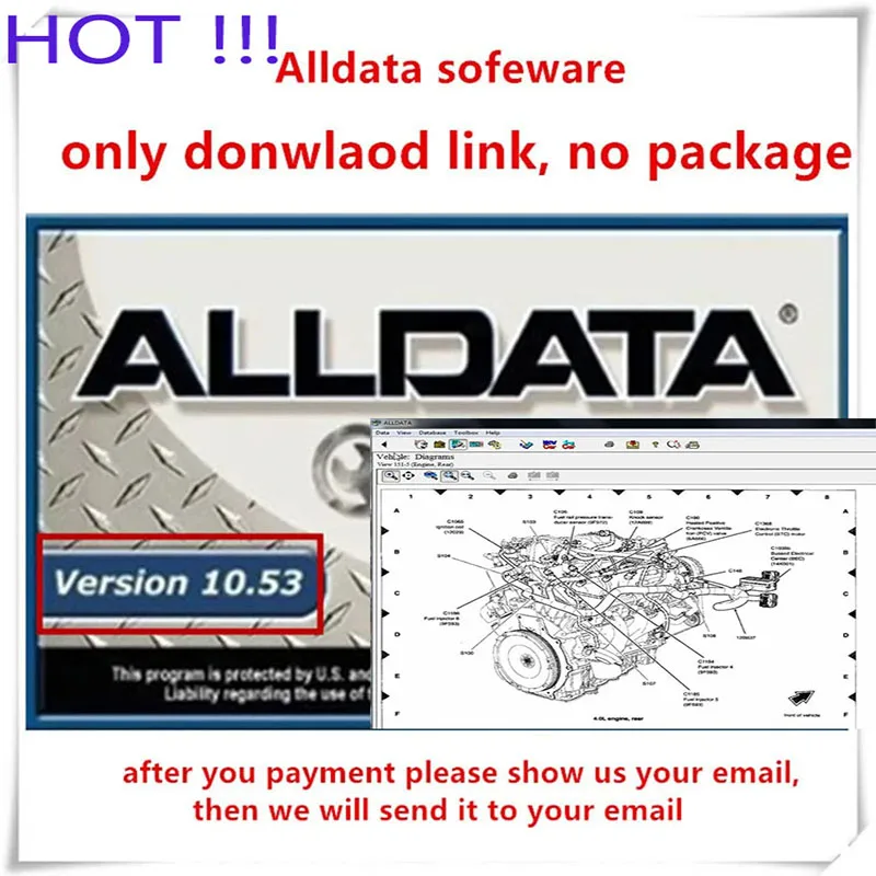 

Newest alldata 10.53 software auto repair alldata software All data car software with Wiring diagram and unlimited laptop instal