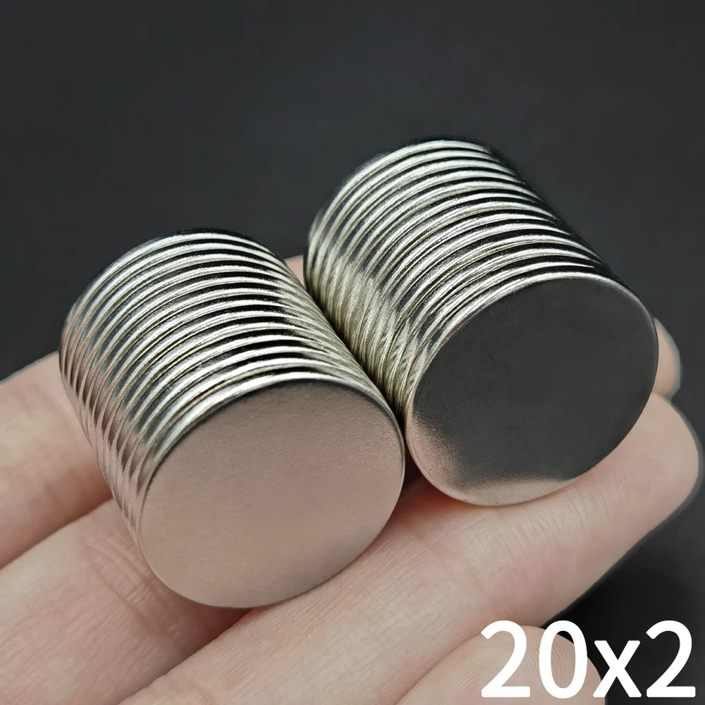 20x2 Neodymium Magnet 20mm x 2mm N35 NdFeB Round Super Powerful Strong Permanent Fridge Magnetic imanes Disc 20*2 5/10/20/50Pcs