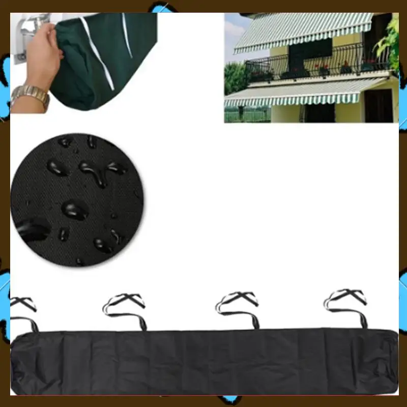 Markisen-Abdecktasche – Wasserdicht, Für Terrassenmarkisen 2–5 M, Aus 300D Oxford, In Schwarz/Grün/Grau