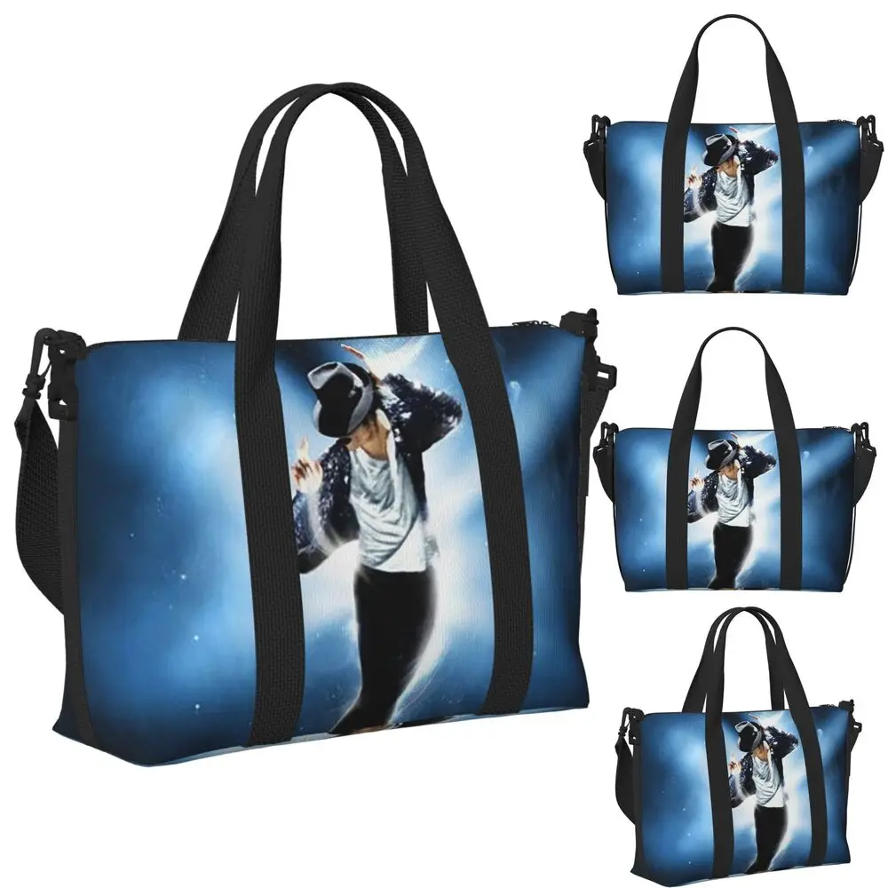 Michael Jackson Musicians Singers Dancers Beach Travel Bag Large Capacity Tote Bags for Sport Women Shopping Duffle Shoulder Bag
