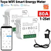 Tuya Smart WiFi Energy Clamp 1/2 Channel Bidirectional Current Sensor Alarm Solar PV System Energy Threshold KWh Power Monitor 1