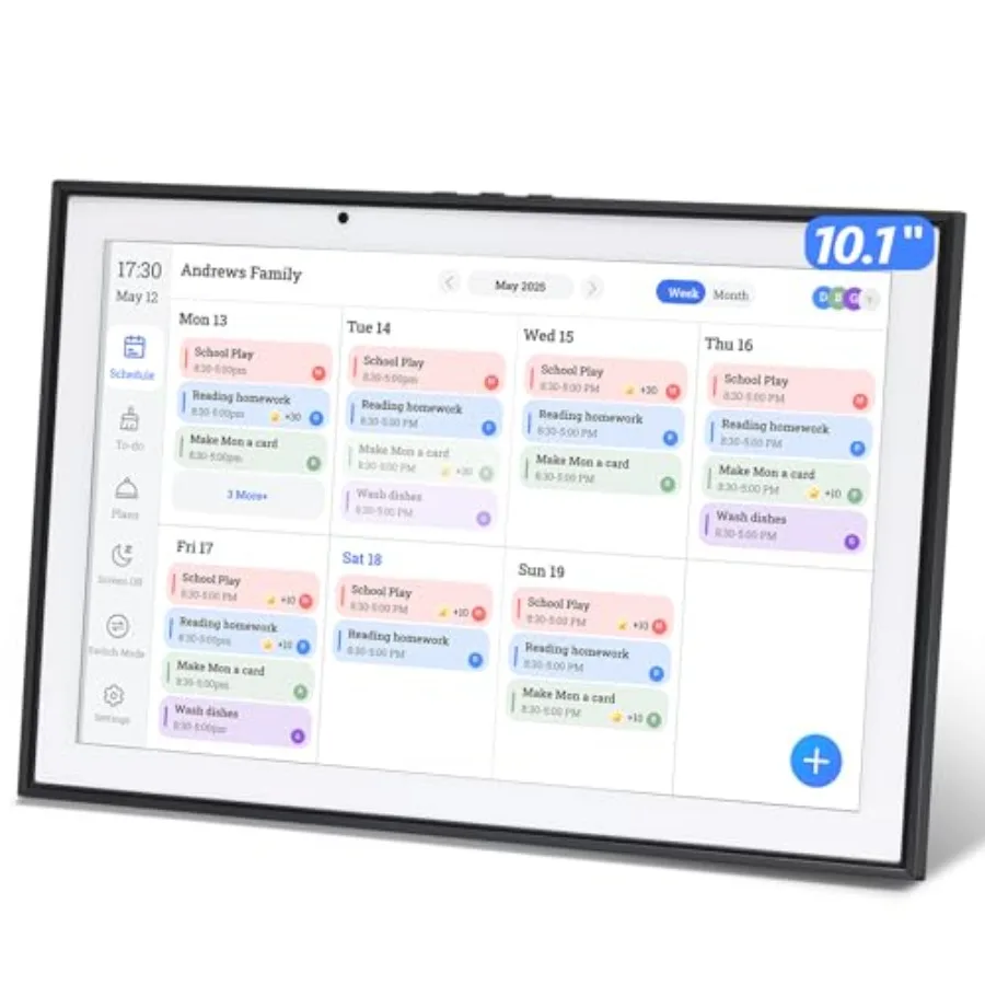 17381-ee63b1.jpg 10.1 inch Smart Digital Calendar and Chore Chart, 1920 * 1080P Full HD Touchscreen Interactive Display, Desk Planner with Meal