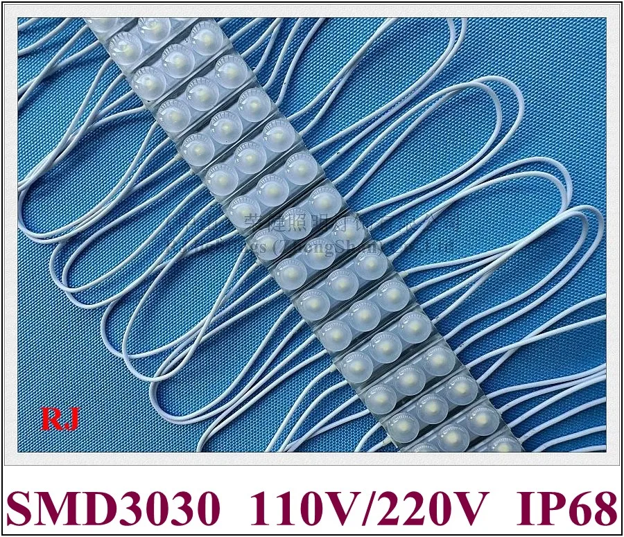 110V / 220V mini LED light module for sign 27mm X 9mm SMD 3030 1W waterproof IP68 each 1 module can cut can be connected 200pcs