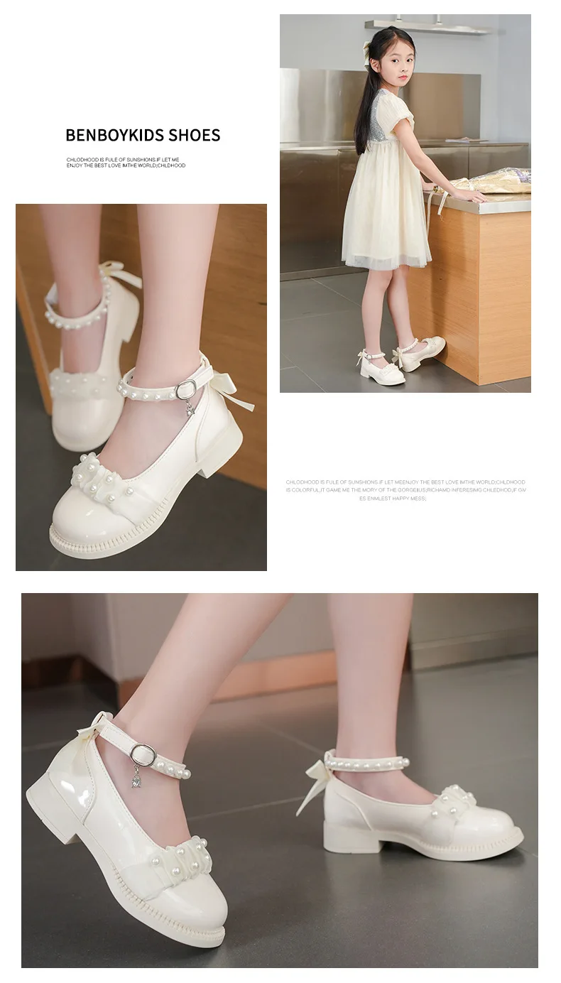 Frühling Herbst Mädchen Glänzend Leder Schuhe Mode Kinder Prinzessin Casual Kleid Wohnungen Süße Bowtie Kinder Schule Mary Jane Schuhe – Detail 4