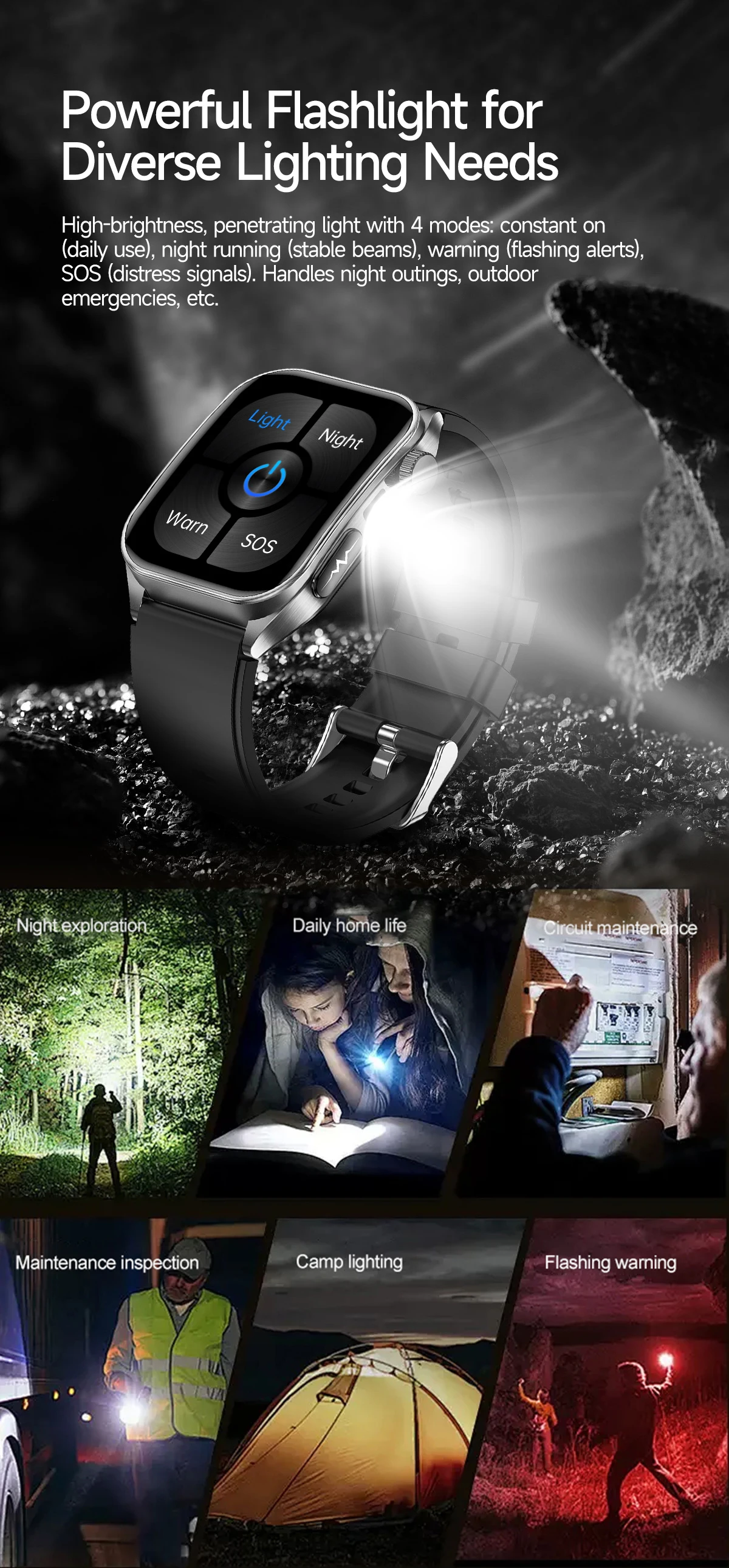 2026 New 650nm Laser Therapy Health Smartwatch Men ECG Blood Pressure Lipid Uric Acid Bluetooth Call Smart Watch For Android IOS