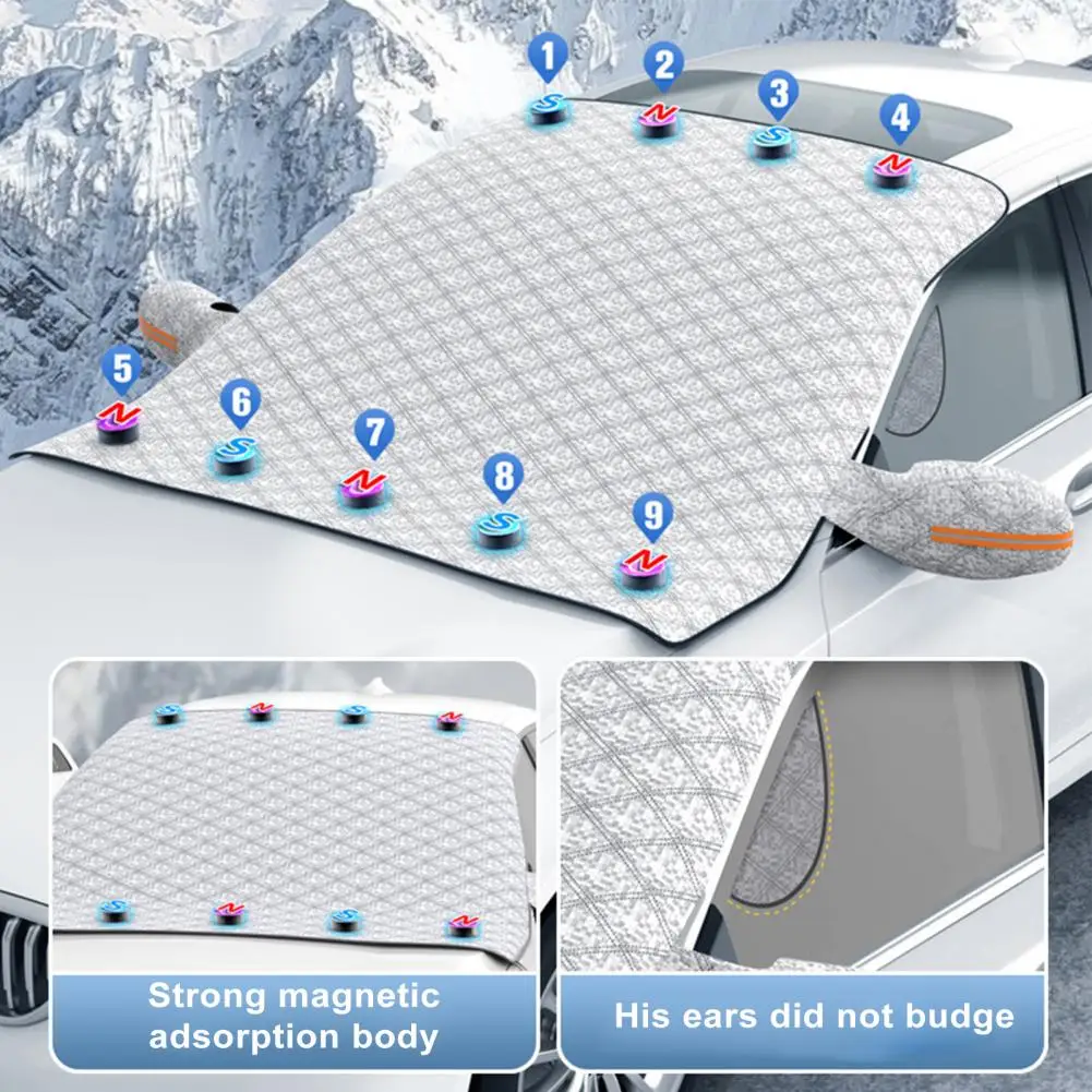 

Anti-freeze Cover for Car Car Snow Cover Sun Shade with Magnetic Edges for Ultimate Protection Against Ice Uv Rays for Most