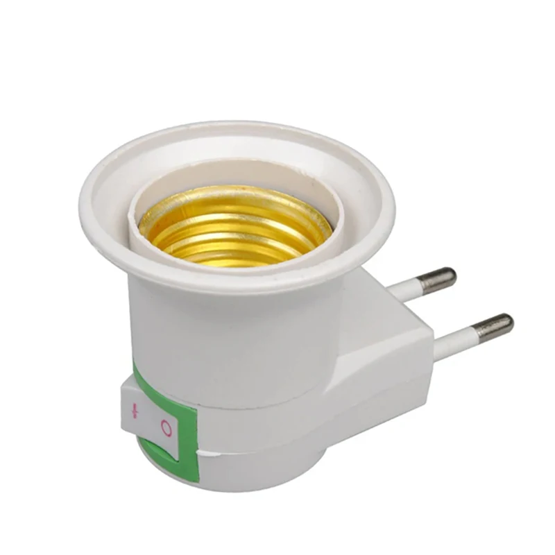 Direct Plug-In Swivel Head Lamp Holder with Switch and LED Table Lamp in Stainless Steel Finish