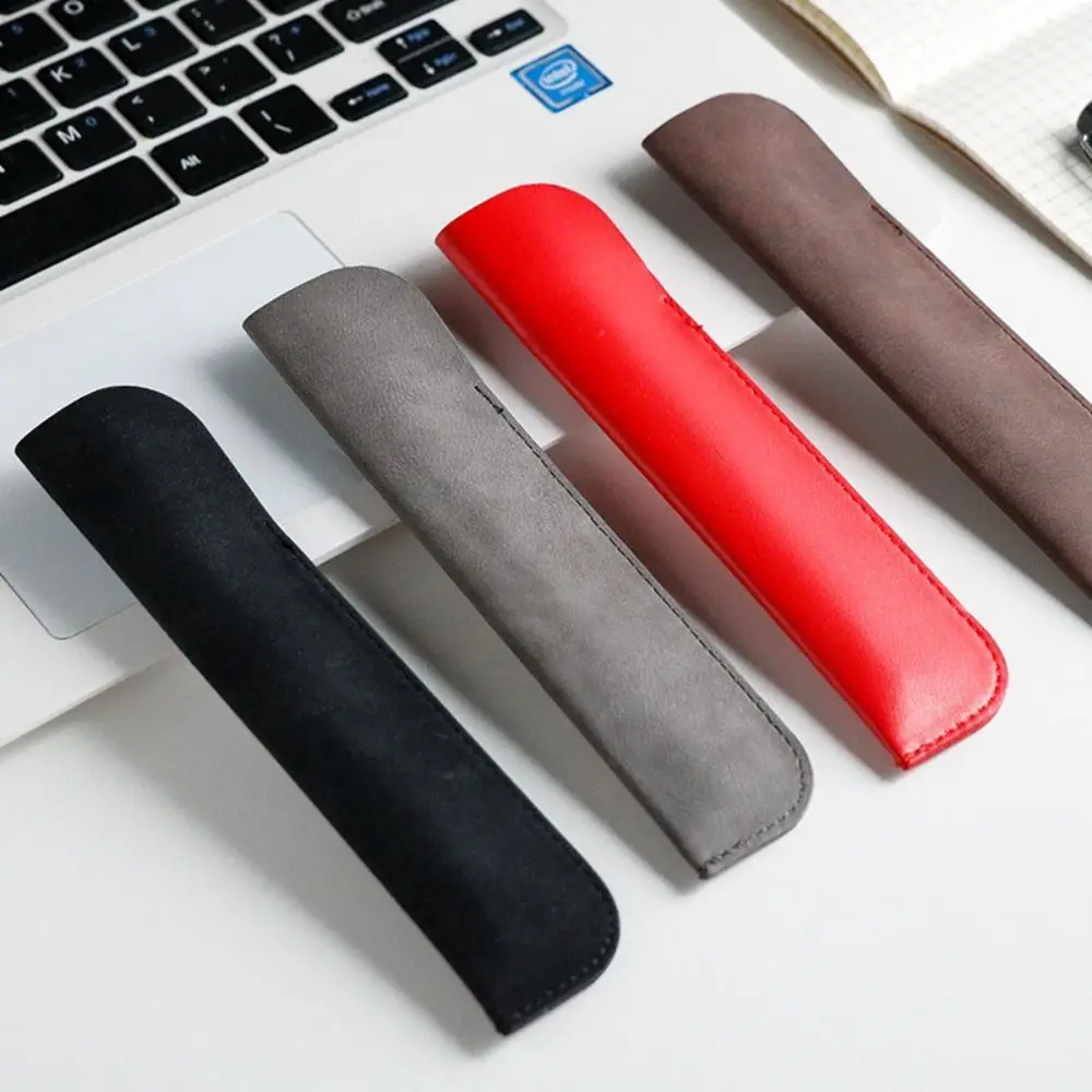 

2/5PCS High-end Business Fountain Pen Case Simple Sign Pen Protective Sleeve Creative PU Leather Pencil Case Gifts