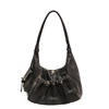 LEFTSIDE Retro Leather Shoulder Bags for Women 2023 Winter Vintage Underarm Bag Handbags and Purses Latest Fashion Hand Bag 6