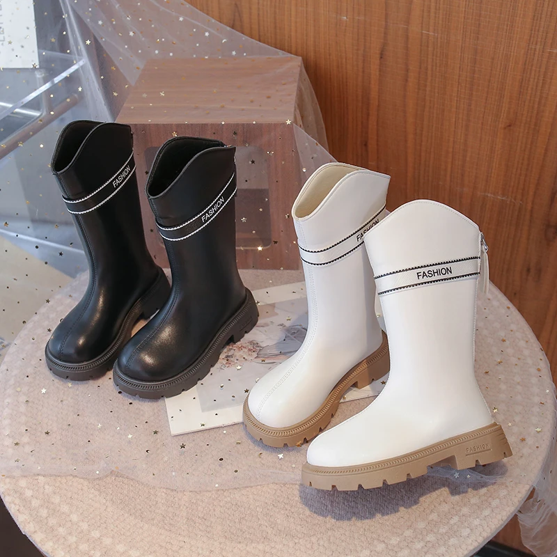 Girls Mid Calf Boots Soft Sole Breathable Autumn School Boots