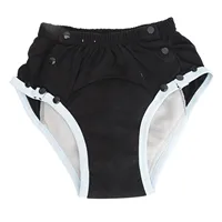Adult Incontinence Cloth Diaper Washable Adult Diaper Leakproof Comfortable Pure Cotton Adult Incontinence Cloth Diaper Black 1