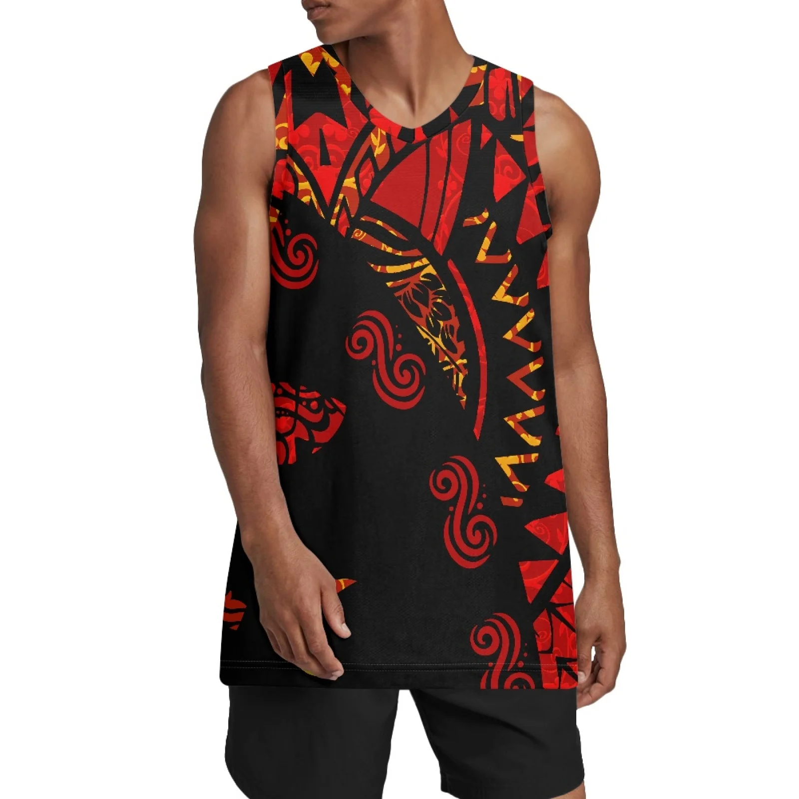 Polynesian Tribal Pohnpei Totem Tattoo Prints Men's Basketball Jersey  Sports Shirts Hiphop Party Clothing Sewn Stitched Retro - AliExpress