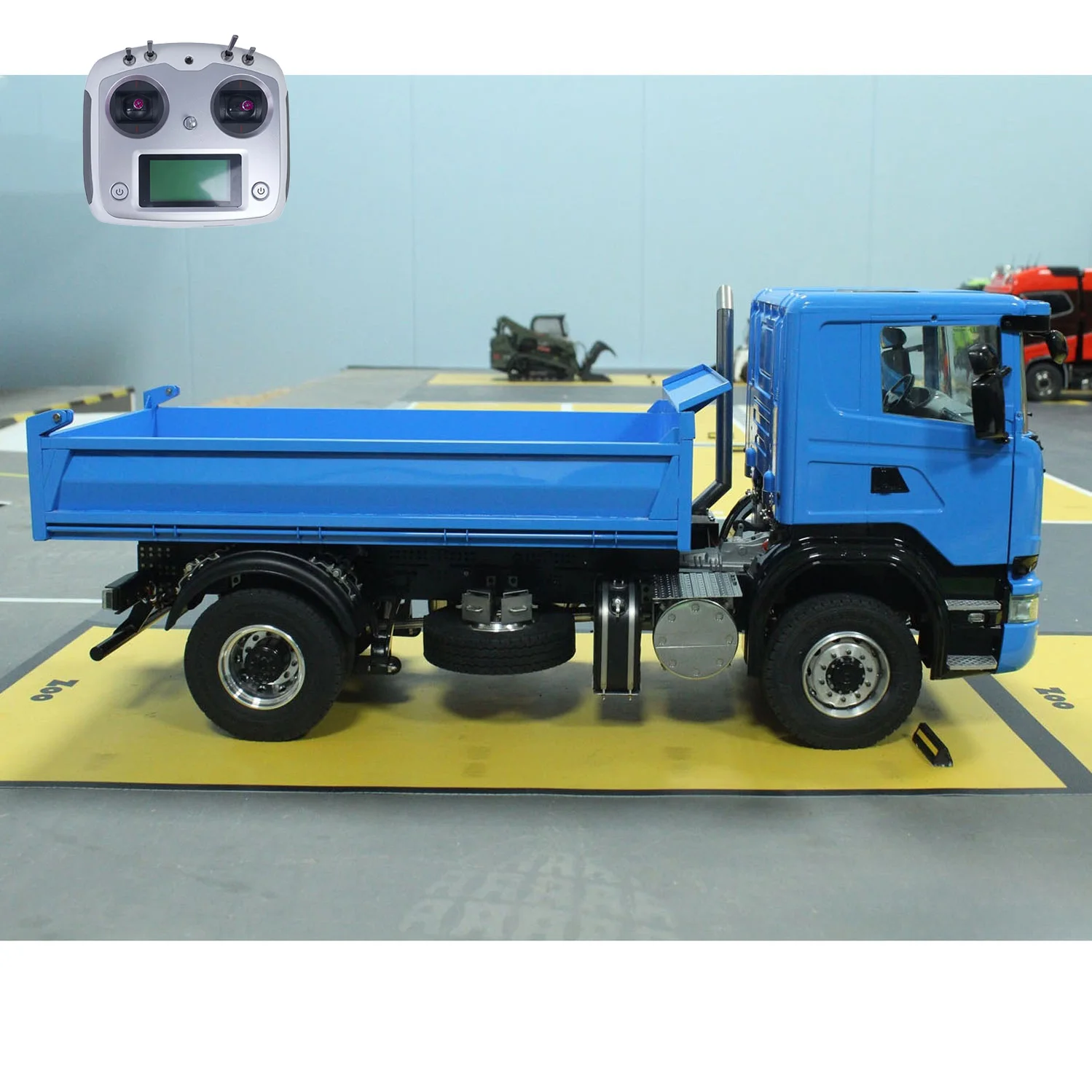 Toys 1/14 4x4 RC Hydraulic Dumper Car Remote Control Dump Truck 3-Speed Transmission Light Sound Metal Tipper Finished Car Model 6