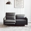 Modern Power Reclining Couch Luxury 3-Seater Genuine Leather Dual Motors Electric Recliner Sofa Adjustable Backrest and Headrest
