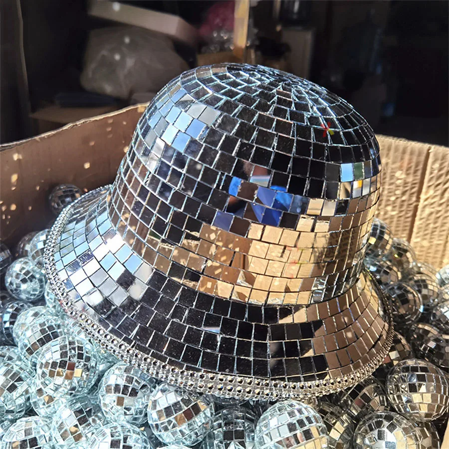 Chapeau de cowboy disco argenté scintillant avec paillettes, pour garçons,  filles, fête, club, bar de danse et cadeaux : : Mode