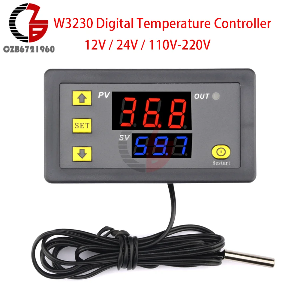 W3230 Digital Temperature Controller Thermostat Regulator Switch Sensor ...