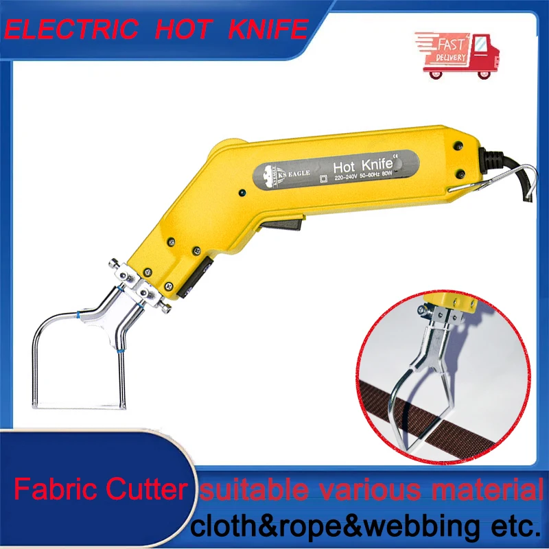 Ks Eagle Electric Hot Knife Fabric Cutter Heat Knife 80w For Cutting  Cloth/rope/plastic/acrylic And Sealing Synthetic Fabrics - Electric Hot  Knife - AliExpress