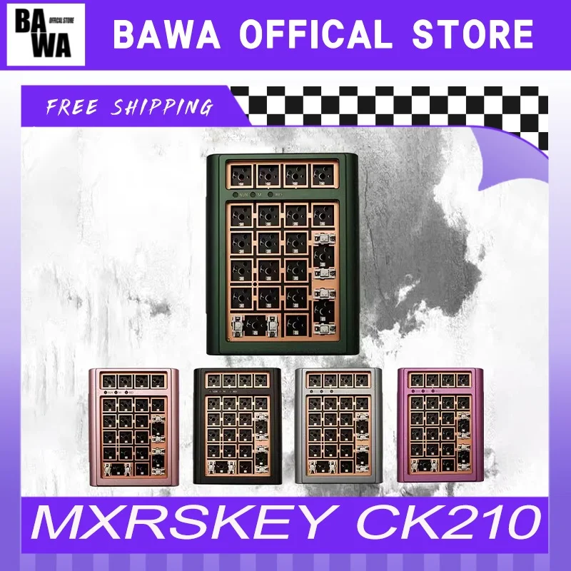 Mxrskey 디지털 기계식 키보드 키트, 핫 스왑 개스킷, RGB Fr-4, 알루미늄 합금 키보드 키트, 사무실용 맞춤형, 3 가지 모드, Ck210