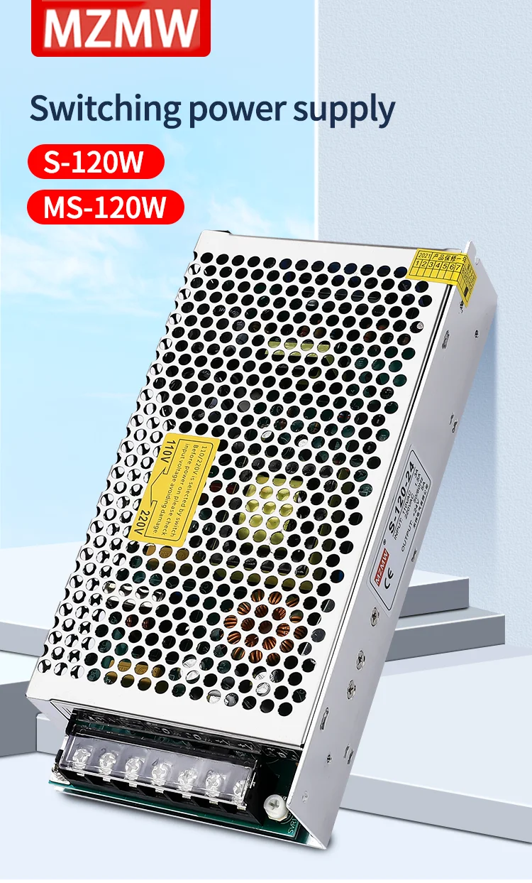 MZMW MS120 S120 Series Switching Power Supply 120W 5V 12V 15V 24V 36V 48v AC/DC Single Output Transformer Power Adapter SMPS 2 MZMW MS120 S120 Series Switching Power Supply 120W 5V 12V 15V 24V 36V 48v AC/DC Single Output Transformer Power Adapter SMPS