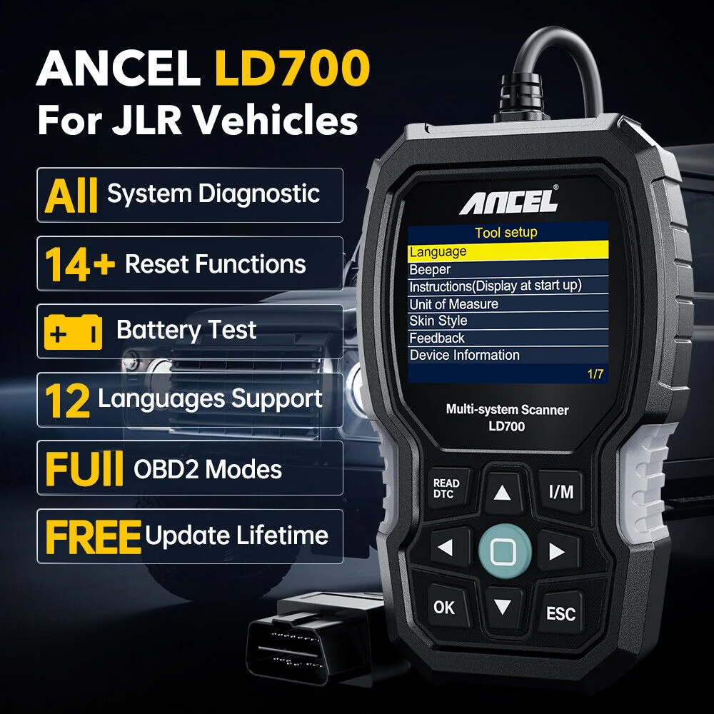 ANCEL LD700 All System OBD2 Scanner for Land Rover Jaguar Car ANCEL LD700 All System OBD2 Scanner for Land Rover Jaguar Car