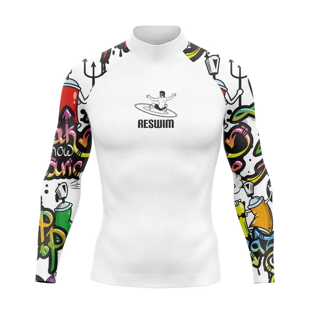 

Men's Rash Guard Surfing Diving Suits Swimwear Long Sleeve T-shirt Swim Skinsuit Tops Uv Swimming Tight Surf T Shirt Gym Clothes