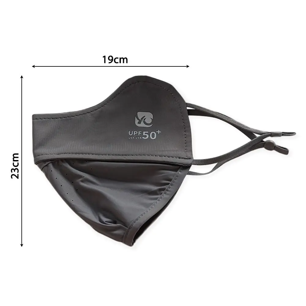 Solid Color Anti-UV Face Shield Ice Silk Sun Protection Driving Face Mask 1Pcs Women Sun Hats