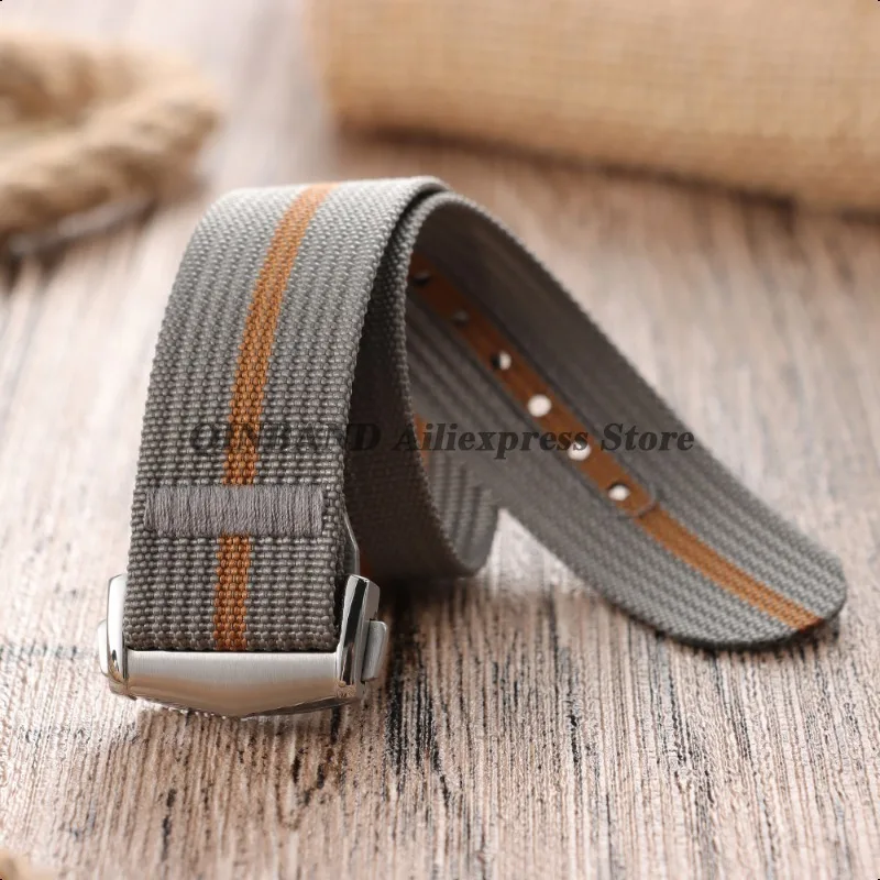 Waterproof Nylon Canvas Military Sport Watch Strap with Folding Buckle