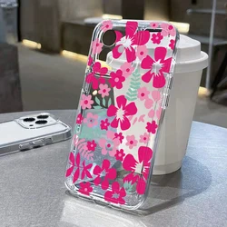 Elegant Floral Clear Phone Case - Transparent Flower Design Cover - iPhone 18 Pro Max (JW09Clear)