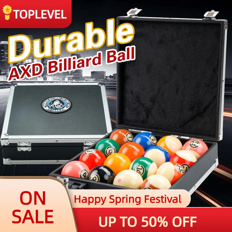Konllen Billiard Pool Balls Set 16pcs 57.2mm Resin Balls Crystal Pool Practice Pool Table Balls