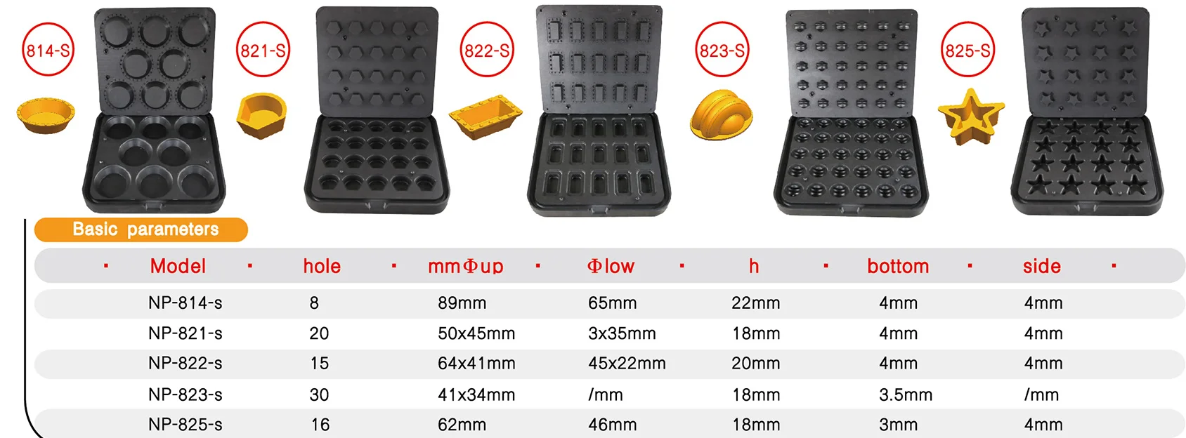 Description Picture 4 of itemSeries of Cheese Tart Mold Making Machine Commercial 30 Holes For Little Triangle Tart Egg Tartlet Machine