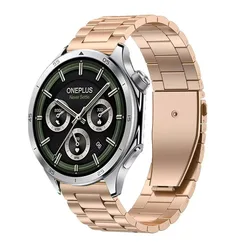 Universal Metal Strap - Adjustable and Comfortable Watch Bracelet for OPPO Watch X3 mini (Rose gold)