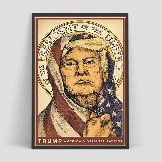 Donald Trump Poster Time Magazine Cover Decoration Pictures Room Wall Decor Home Decorations Print Art Painting on Canvas Decor 2