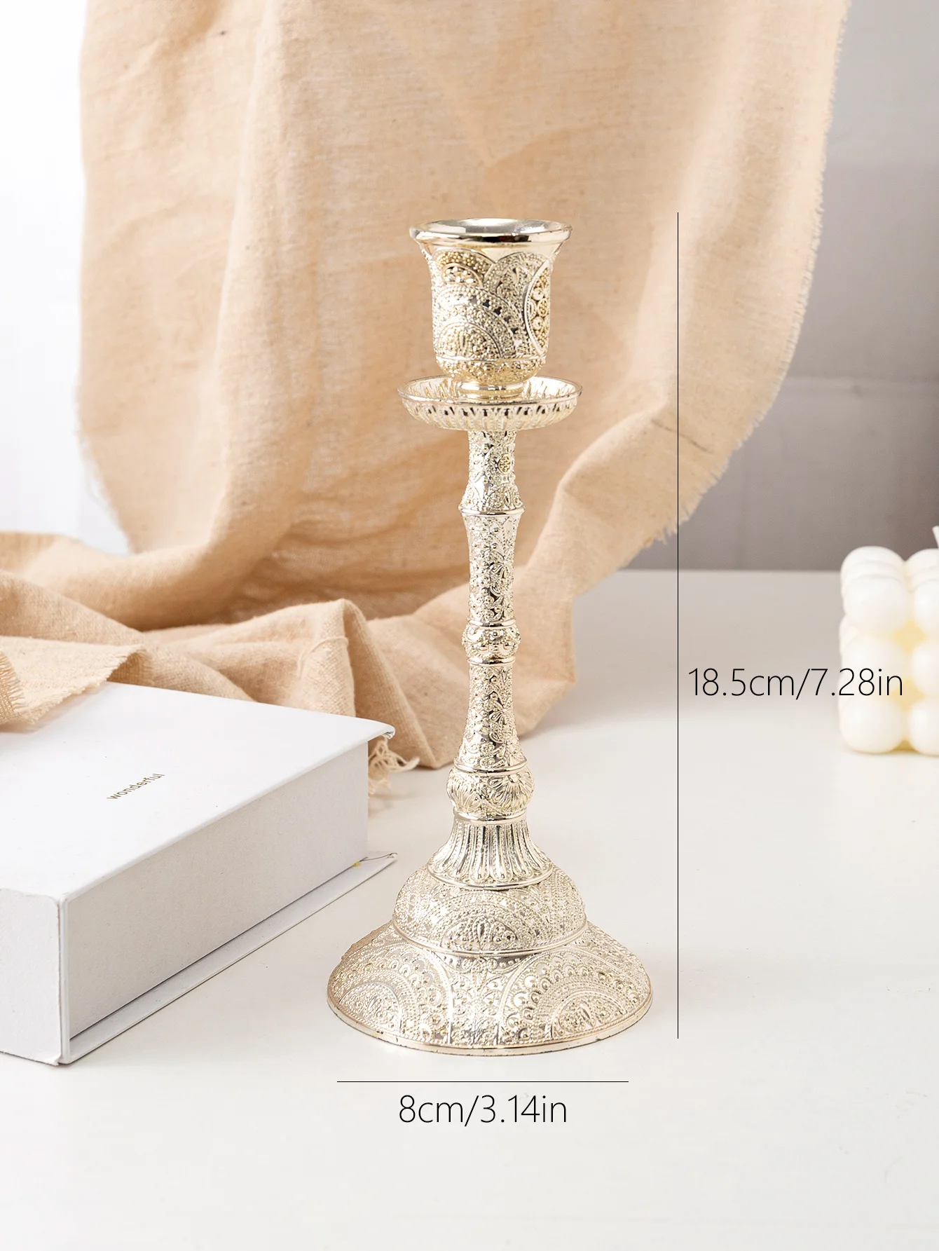 European-style small single-head carved hand-painted high-end decoration wedding candlelight dinner hotel home decoration