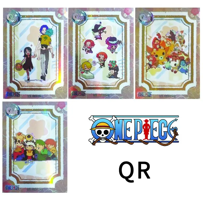 One Piece Qr-Card Personaggi Anime Monkey D-Rufy Roronoa Zoro Shanks Shirahoshi Yamato Carte Da Collezione Giocattoli Per Bambini