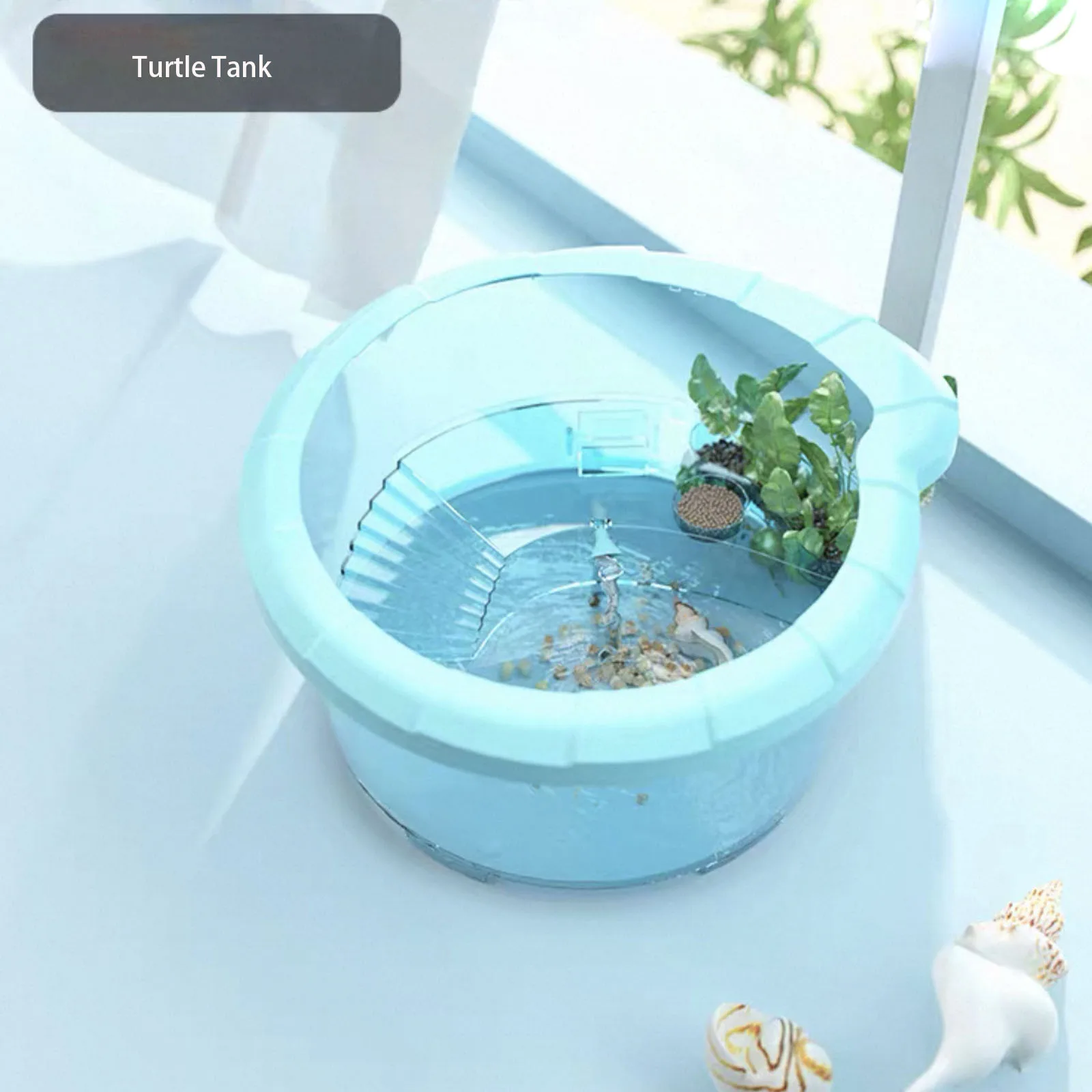 Vasca Per Tartarughe 2 In 1 - 14.9x14.5x2cm | Vasca Bagno E Alimentazione | Per Terrario