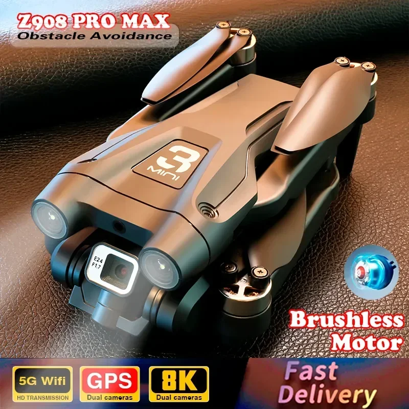 

MINI GPS Drone WIFI FPV Intelligent Obstacle Avoidance Professional 4K/8K HD Camera Brushless Foldable Quadcopter Z908 Pro Max