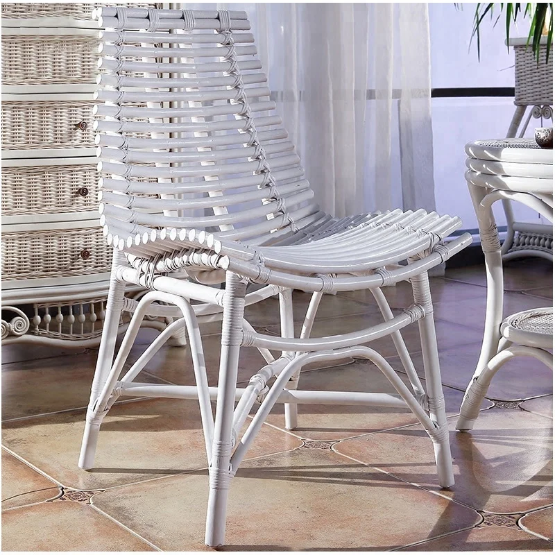 Indoor Natural Leisure Chair Indonesia Rattan Woven Dining Wicker Coffee Chair