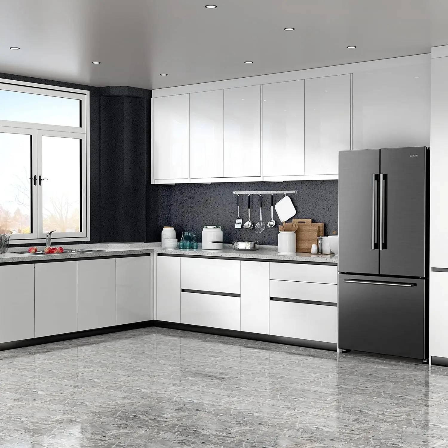 18FS5S16 French Door Refrigerator with Installed Ice Maker and Bottom Freezer Adjustable Electrical Thermostat Control 6