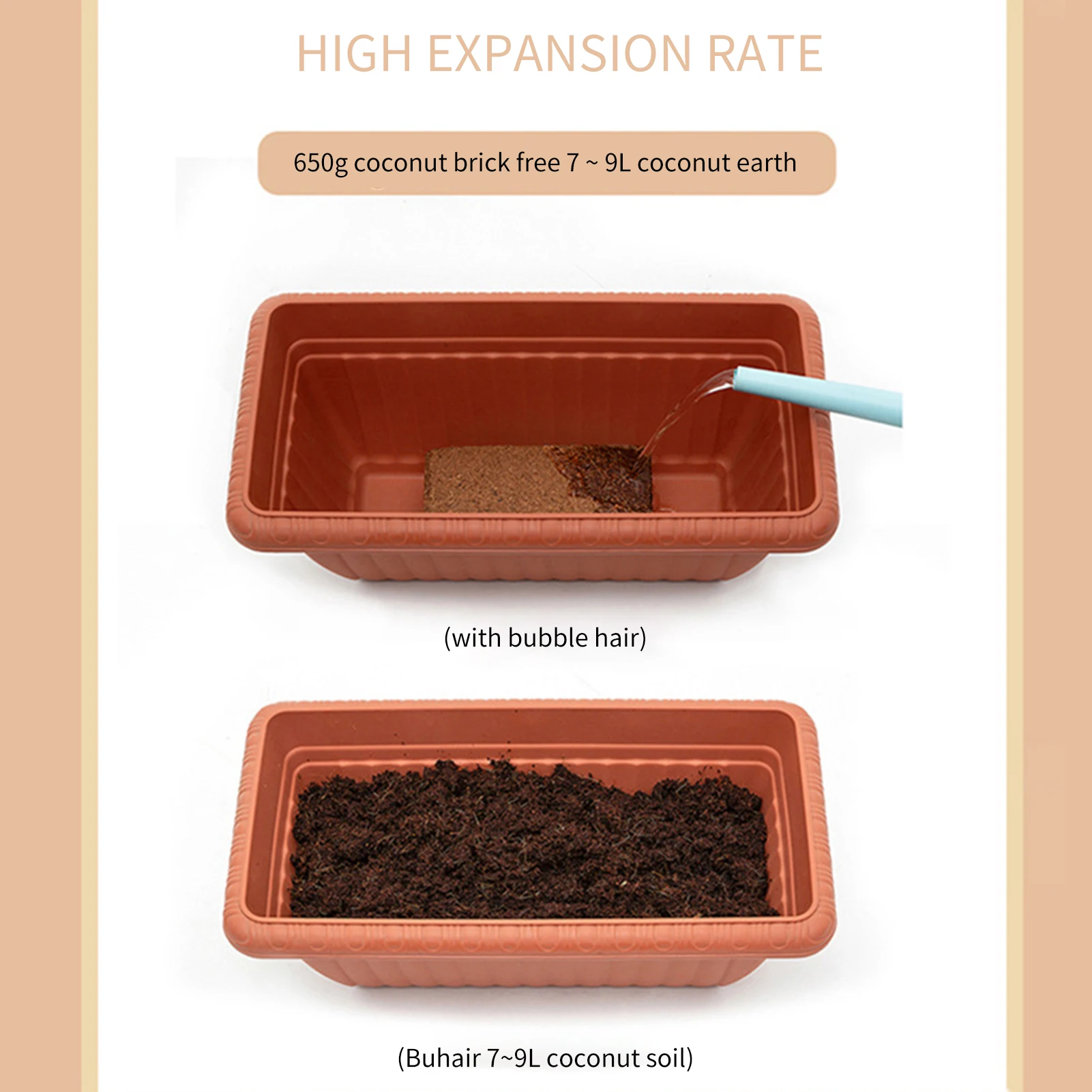 Coconut-Coir-Compressed-Brick-Organic-Soilless-Potting-Garden-Plants-Soil-Nutrient-Bed-Flowers-Herbs-Plant-Soil.jpg Kókuszdió -Kókuszrögzített Tégla Organikus Segédanyag Cserepes Kerti Növények Talaj Tápanyag Ágy Virágok Gyógynövények Növényi Kókuszrillek - Image 4
