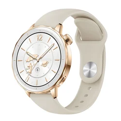 Versatile 18mm Silicone Watch Strap - Replaceable Wristband for 18mm universal (08 Antique White)