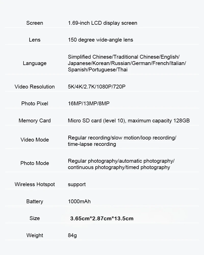 5k Hd Action Camera With Rotatable Screen And Wifi Vlog Recorder_voghion.com