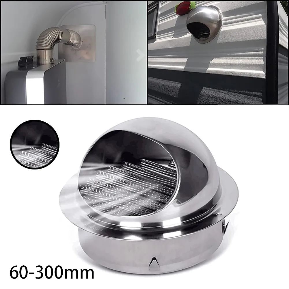 

1 Pcs 100-200 Mm Air Vent Grille 304 Stainless Steel Round Brush Head External Exhaust Fan Wall Cover Rain Cap Air Outlet