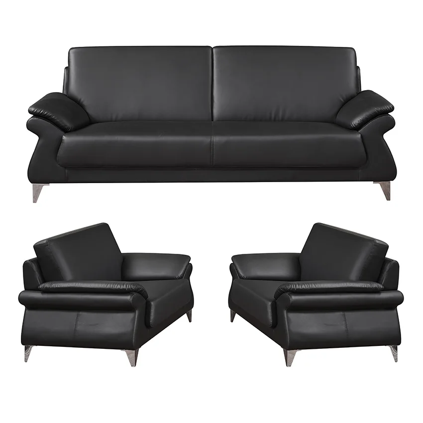 Modern Minimalist Light Luxury Italian Furniture Combination Leather Office Sofa Set