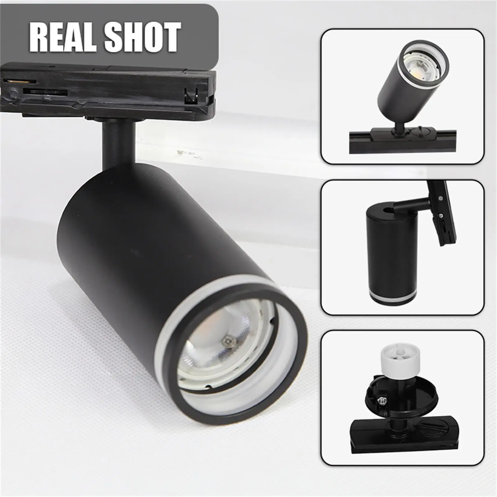 GU10 Track Light Set Track Lighting Wall Lamp Rail 110V Spot Lights Led Spotlight Fixture Clothing Store Shop Home Kitchen Rails 6